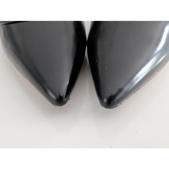 Women's Tory Burch Leather Kitten Heels Angle Pumps Black US Size 6.5 M - Picture 9 of 10